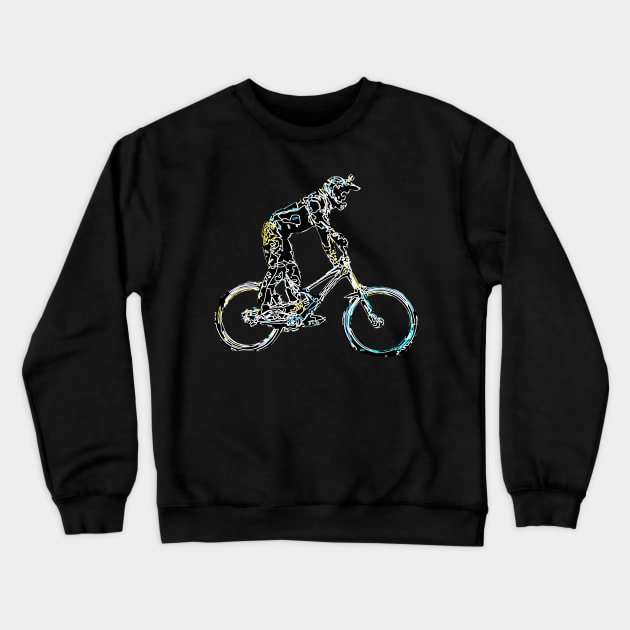 mtb downhill Crewneck Sweatshirt by rickylabellevie